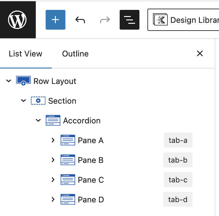 Accordion Block - Panes